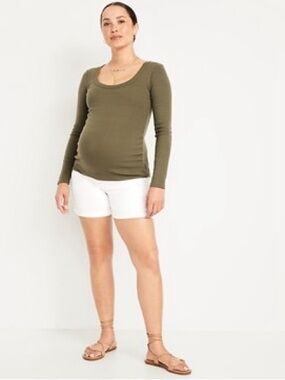 Old Navy Olive Scoop Neck Long Sleeve Top - Women's